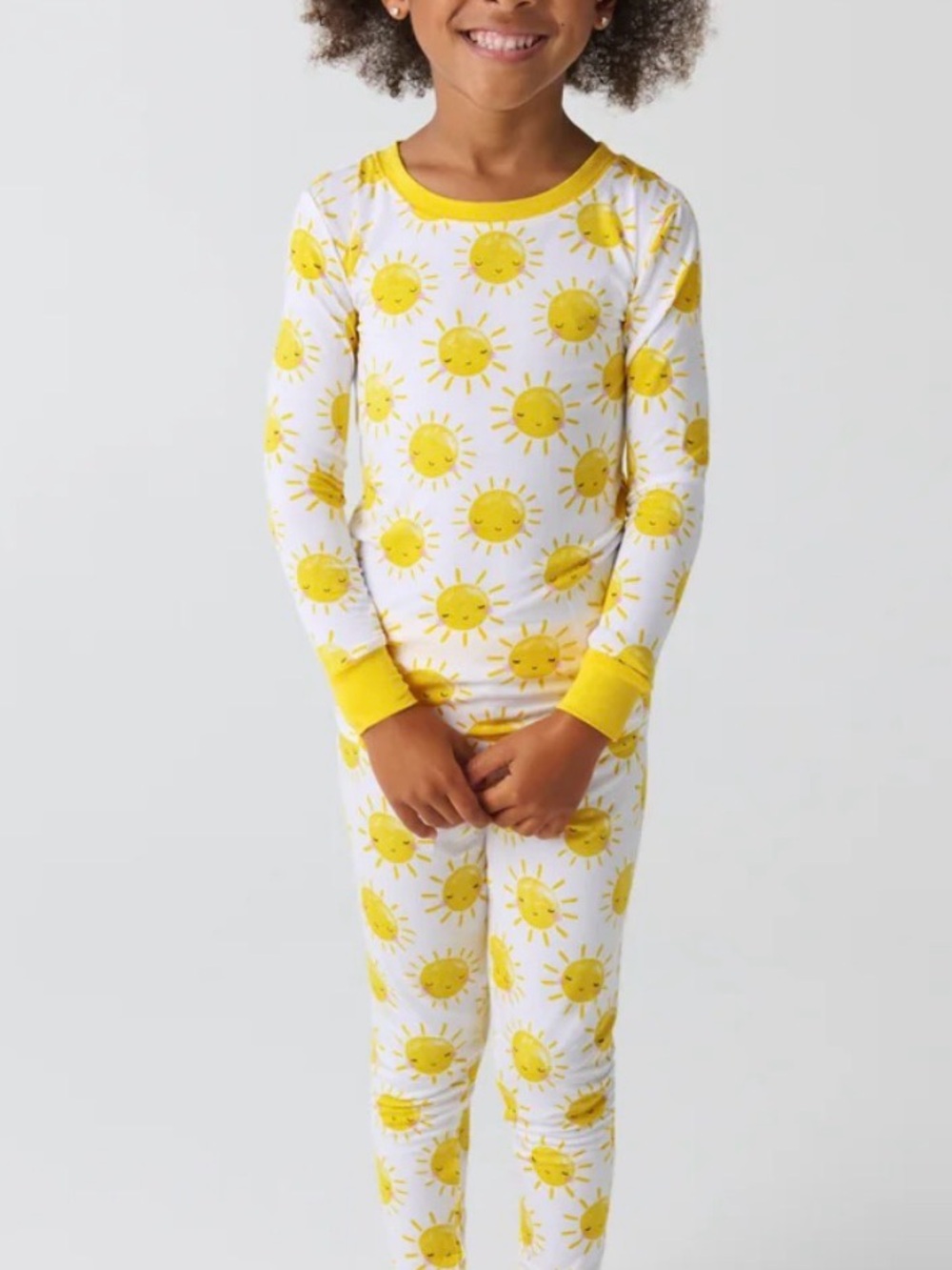 Little Sleepies Sunshine Sun Graphic Print 2Pc Pajama Set 2T Long Sleeve Bamboo